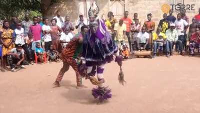 The Zaouli, a traditional dance from central Ivory Coast, West Africa, is known as one of the most complicated dances in the world. Paired with a colorful dress and mask, dancers move their bare feet fast.