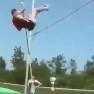 pole vault on a tight loop