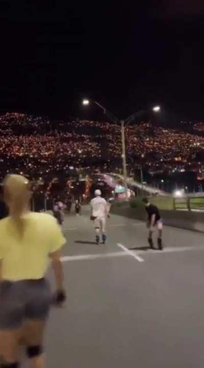 Skate Or Die, On The Highway In Medellín, Colombia.