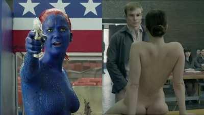 Jennifer Lawrence - Superhero Dressed vs Undressed