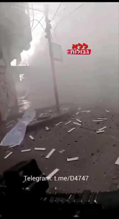 Aftermath footage of IDF forces in Gaza that took out Hamas militants with RPG and FN MAG.