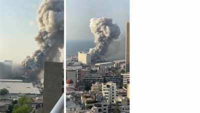 Beirut Explosion From Beginning To End - Captured From Multiple Angles and Synced