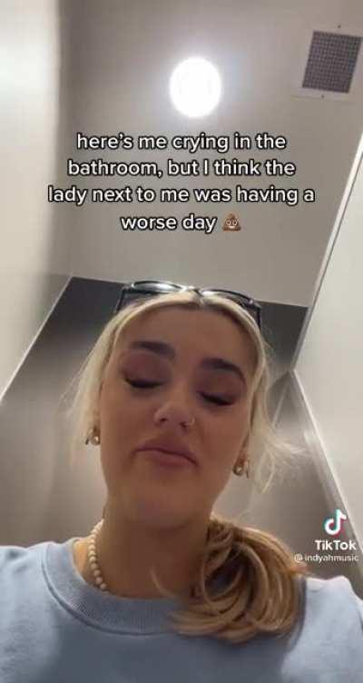 Crying alone in the Bathroom