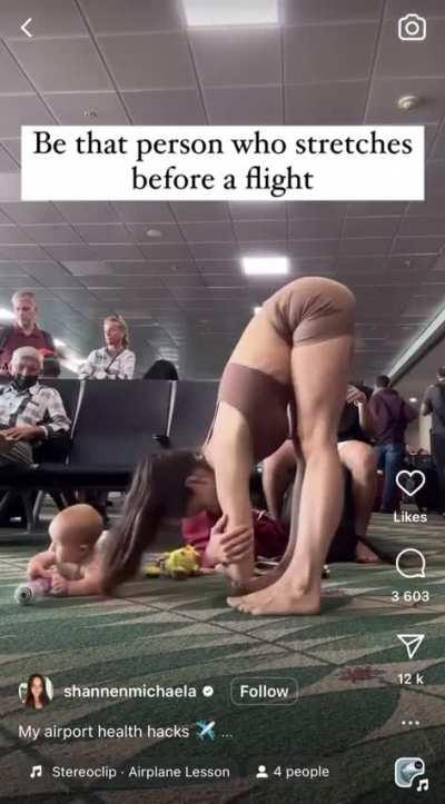 Airport &quot;health hacks&quot; on the disgusting airport floor