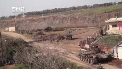 FSA's Southern Front wheels out a T-55 to target IS positions in Yarmouk Basin - 2017