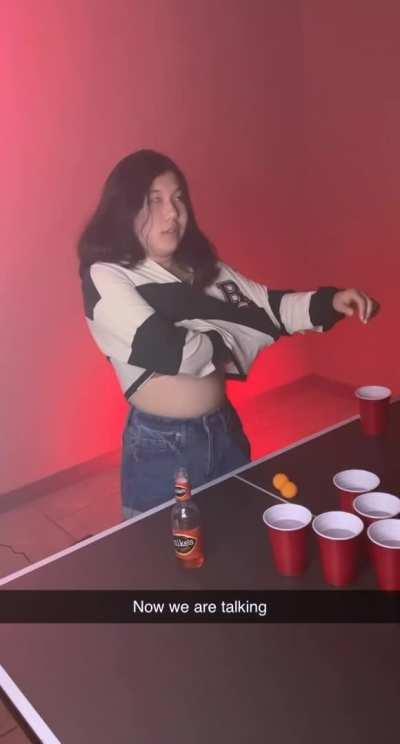 Your girlfriend loses at strip beer pong to your bully