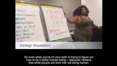 BLM activist gives a lecture to white people