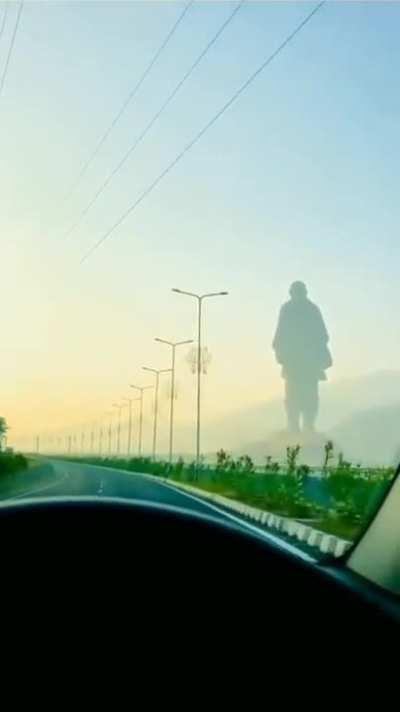 The view on your way to world's biggest statue