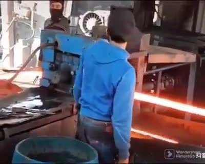 Working with hot steel