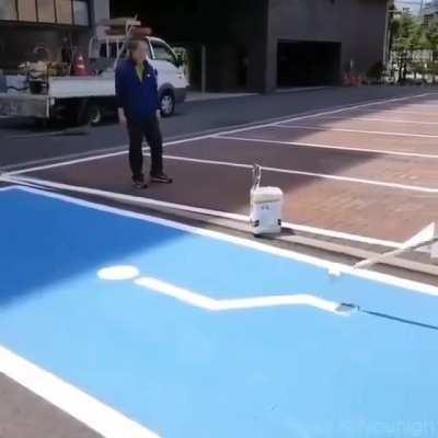 Painting the handicap symbol