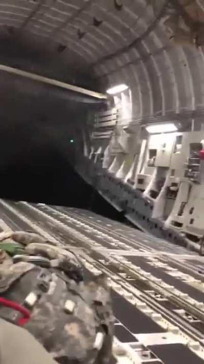 Airdropping vehicles from a Boeing C-17