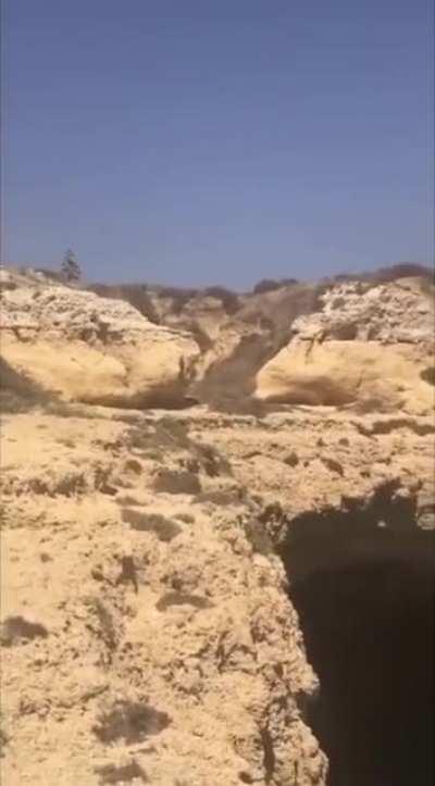 WCGW jumping off a cliff