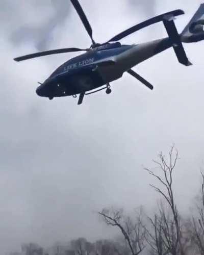 Camera shutter speed synced to helicopter