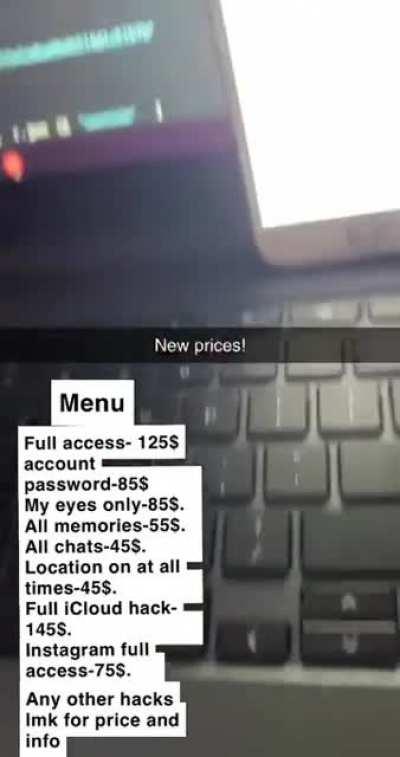 Add@snap_hax22 on snap to pay him for hacking services! He did a hack for me he does Snapchat,icloud and Instagram he can get into any acct!