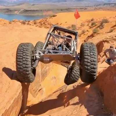 An amazing example of the capabilities of 4-wheel drive combined with great driving skills.