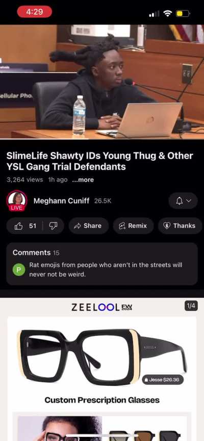 slimelife shawty identify lil rod in ysl trial