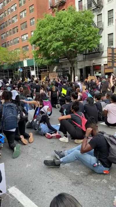 Peaceful protests right now in NYC.