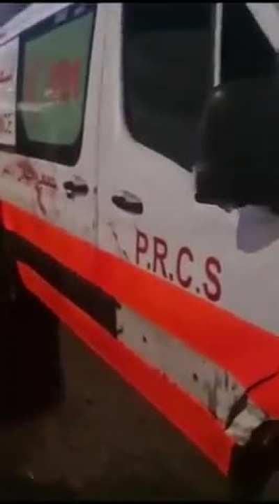 A separate ambulance convoy from the one in front of Al-Shifa was attacked as well.