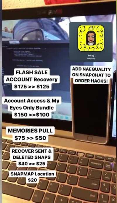 ADD NAEQUALITY ON SNAPCHAT TO ORDERS ACCOUNT ACCESS, RECOVERY , MY EYES ONLY AND MORE HACKS! // 30K TELEGRAM LINK + PROOF IN COMMENTS BELOW!