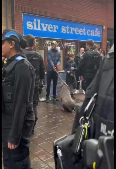 Police take Family Dog &amp; Public are not happy about it (Not my footage)