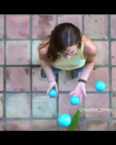 Juggling from an aerial view