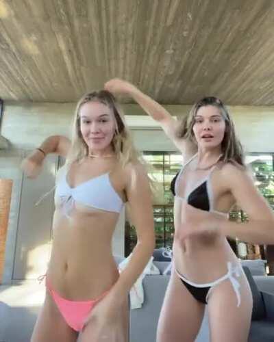 Sisters dancing