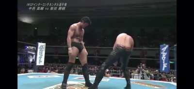 Shibata slapping the life out of Shinsuke Nakamura • NJPW Power Struggle (2014)