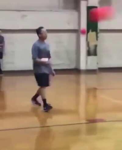 This dude dodged a fast dodgeball at the last possible second