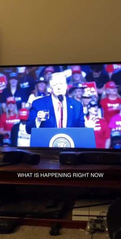 My friend’s commentary throughout Trump’s rally was amazing. This was far and again the best part of it