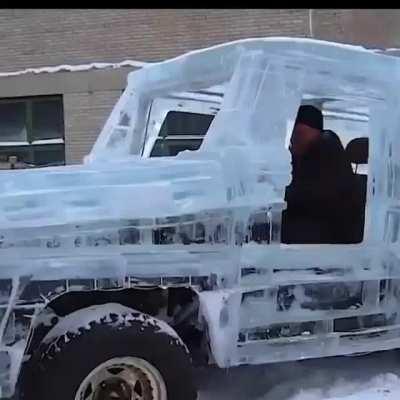 Car made of ice