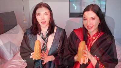 Our favourite spooky vid we've made so far 😅 Those are fat, spooky pumpkin dildos. We love filming fun videos like this and it definitely shows! 🥰