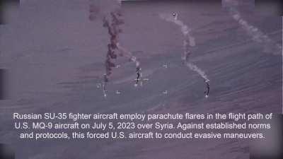 Russian fighter jets harassing American drones over Syria ( July 5, 2023 - Syria - Credit Dvids )