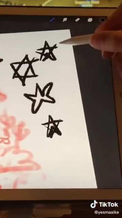 Finding out her partner never learned how to draw a star