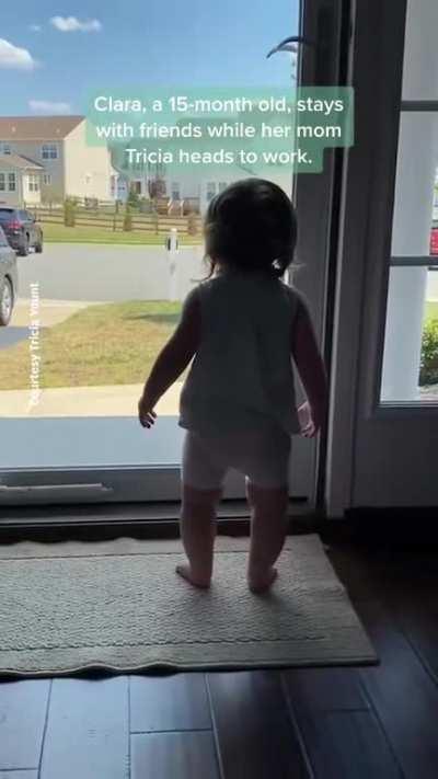 This 15 month old baby dances in excitement after her mom comes home from work everyday