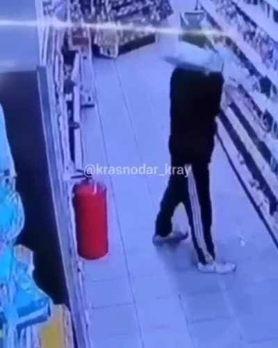 Shoplifter in Krasnodar, Russia