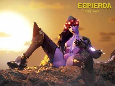 Widowmaker craves passion on the rock (Overwatch) [Espierda]