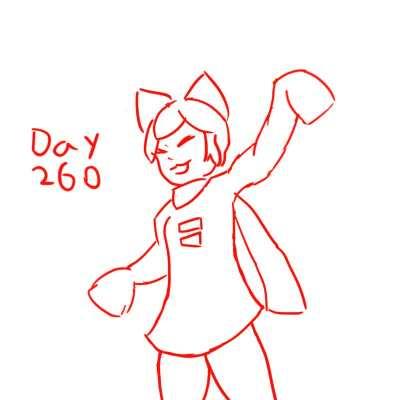 Hello! Day 260 of drawing Niko