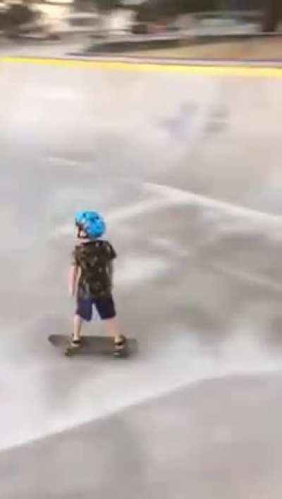 Skateboarder accepted his fate so calmly