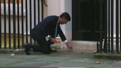 First UK Hindu PM Sunak doing Grih-Pravesham in 10 Downing Street