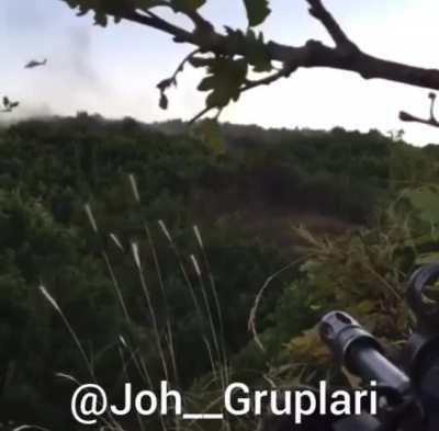 A Turkish soldier watches a firefight somewhere in southeastern Turkey (Dec. 2017)