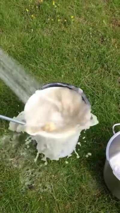 How to peel a lot of potatoes the fast way.