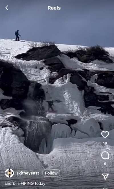 Scary scene in tuckerman‘s ravine today