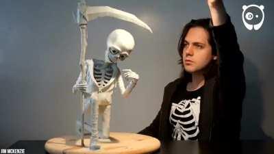 Grim Reaper Sculpture - stop motion movie that took 7000+ photos