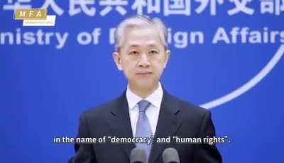 China: &quot;The era in which the US acted arbitrarily in the world under the pretext of democracy and human rights is over.&quot;