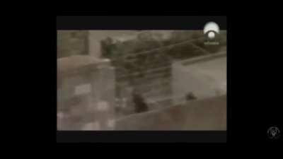 Old video of IDF sniper shooting at what may be an unarmed civilian. Moments later he gets shot back