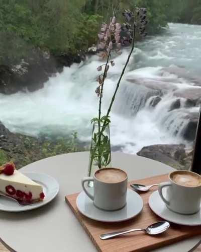 This Cafe By A Waterfall