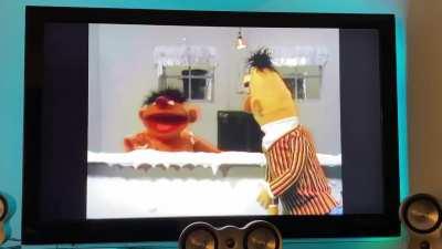 Ernie… Get out of the tub.