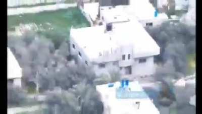 IDF blows up house with Hamas operative after he shot an RPG from it (music from source)