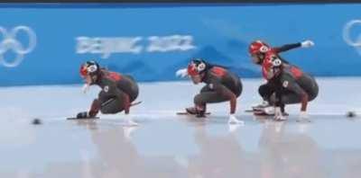 Chinese speed skater appears to trip Canadian racer