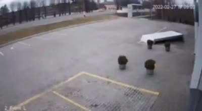 Video of a huge explosion in Zhytomyr!